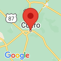 Map of Cuero, TX
